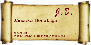 Jánoska Dorottya névjegykártya