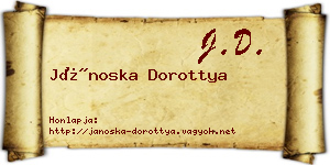 Jánoska Dorottya névjegykártya