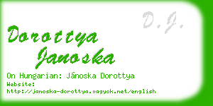 dorottya janoska business card